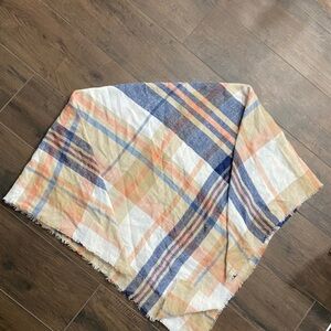 Plaid blanket scarf